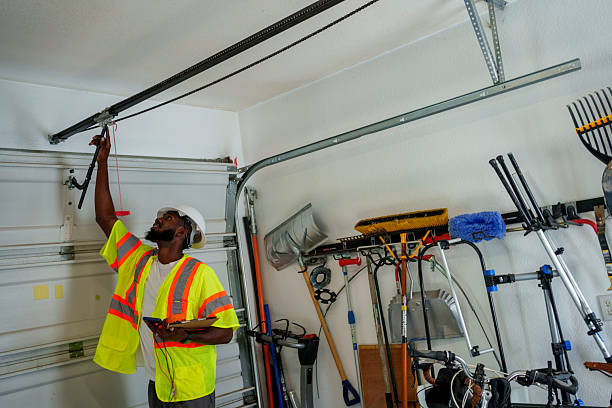 Professional Garage Door technician working in Massapequa Park, NY